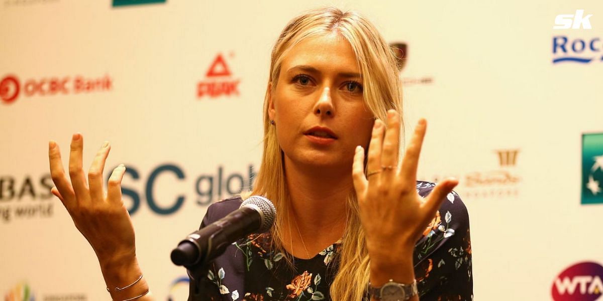 Maria Sharapova addresses the media