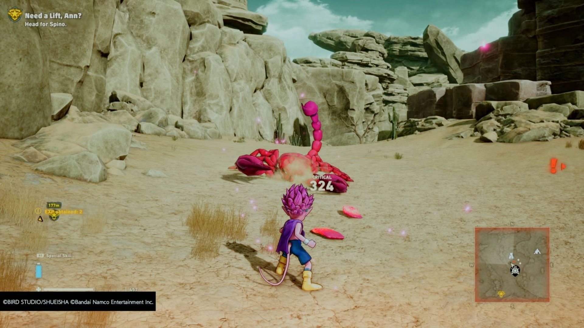 The monsters can get pretty big out there in the desert (Image via Bandai Namco)