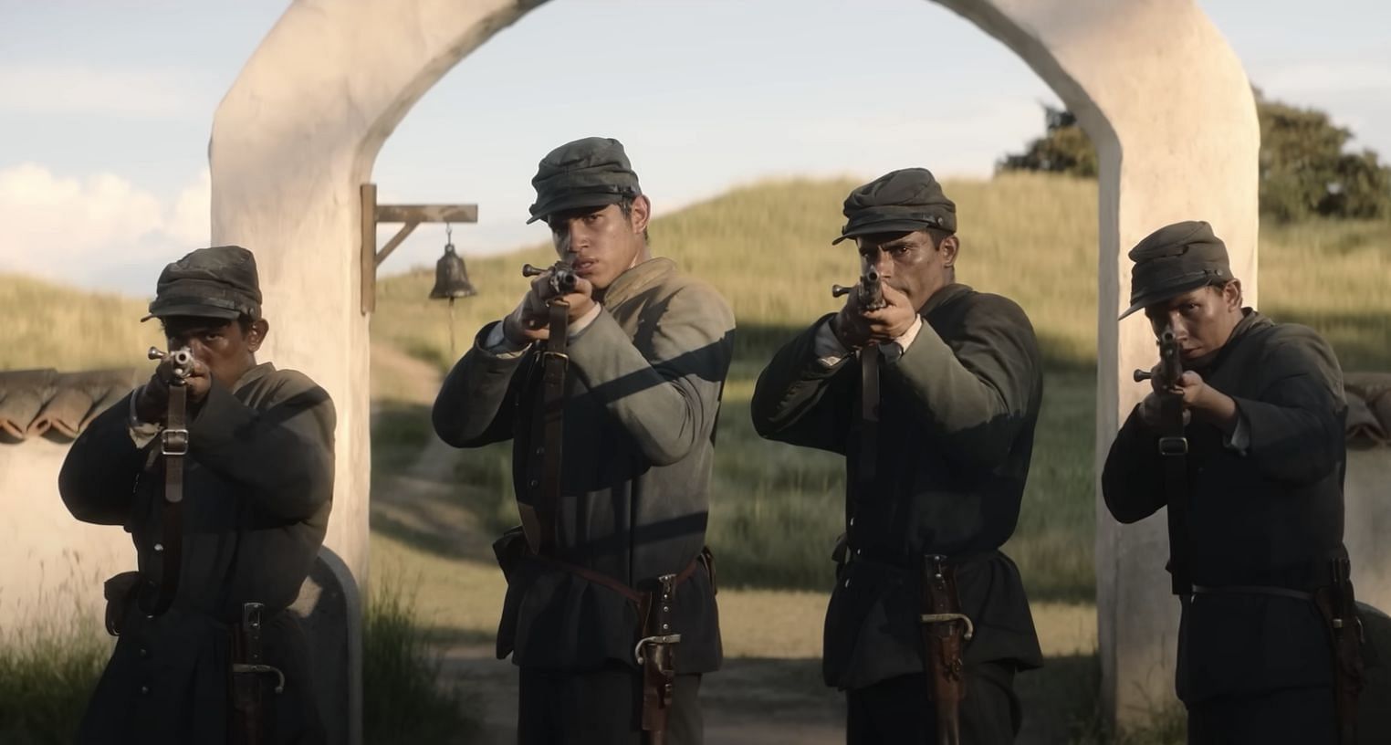 The firing squad (Image via Netflix)