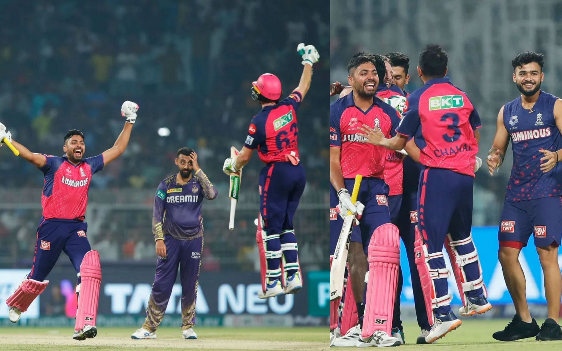 Jos Buttler celebrating the win with his teammates. (PC: BCCI)