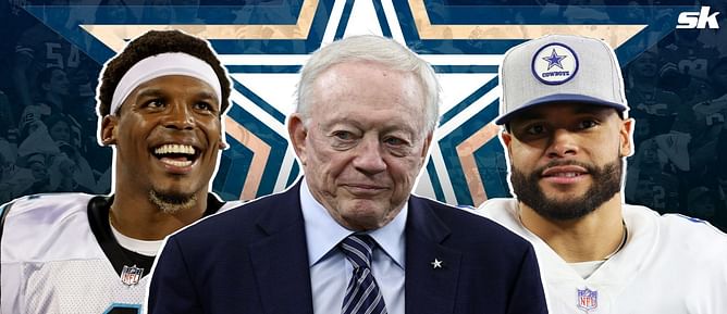 Cam Newton makes stance clear on Jerry Jones' take on Dak Prescott's Super Bowl credentials