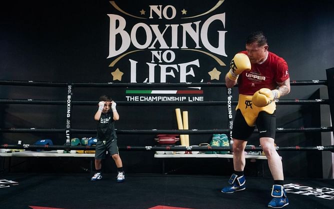 Canelo Alvarez vows to support son's potential boxing journey after playful sparring in training camp