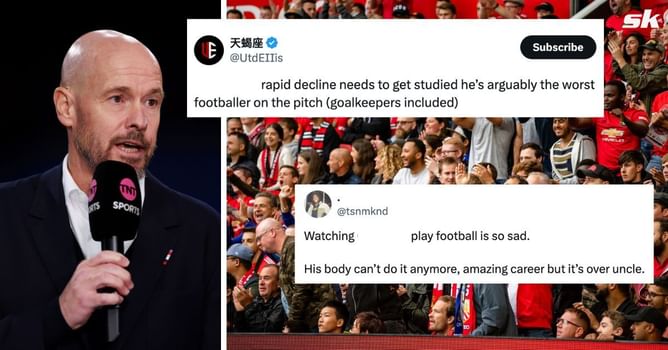 “Worst footballer on the pitch”, “It’s over uncle” - Manchester United fans furious as they label star player ‘grandpa’ after Bournemouth draw