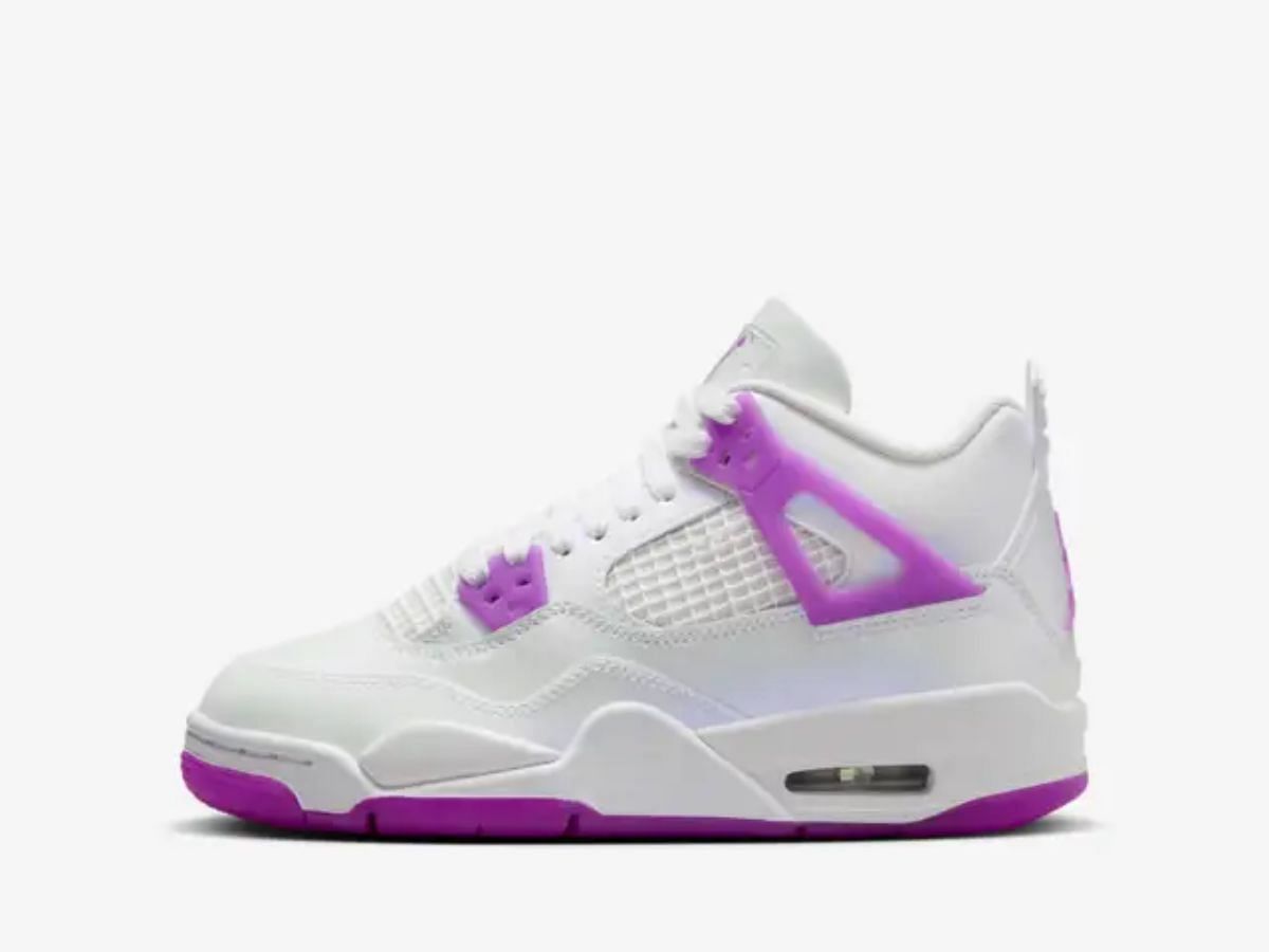 Air Jordan 4 &ldquo;Hyper Violet&rdquo; sneakers (Image via Nike)