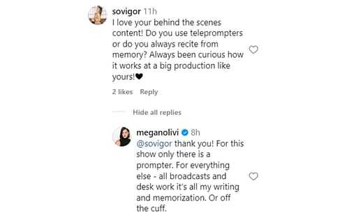 Screenshot of Olivi's comment