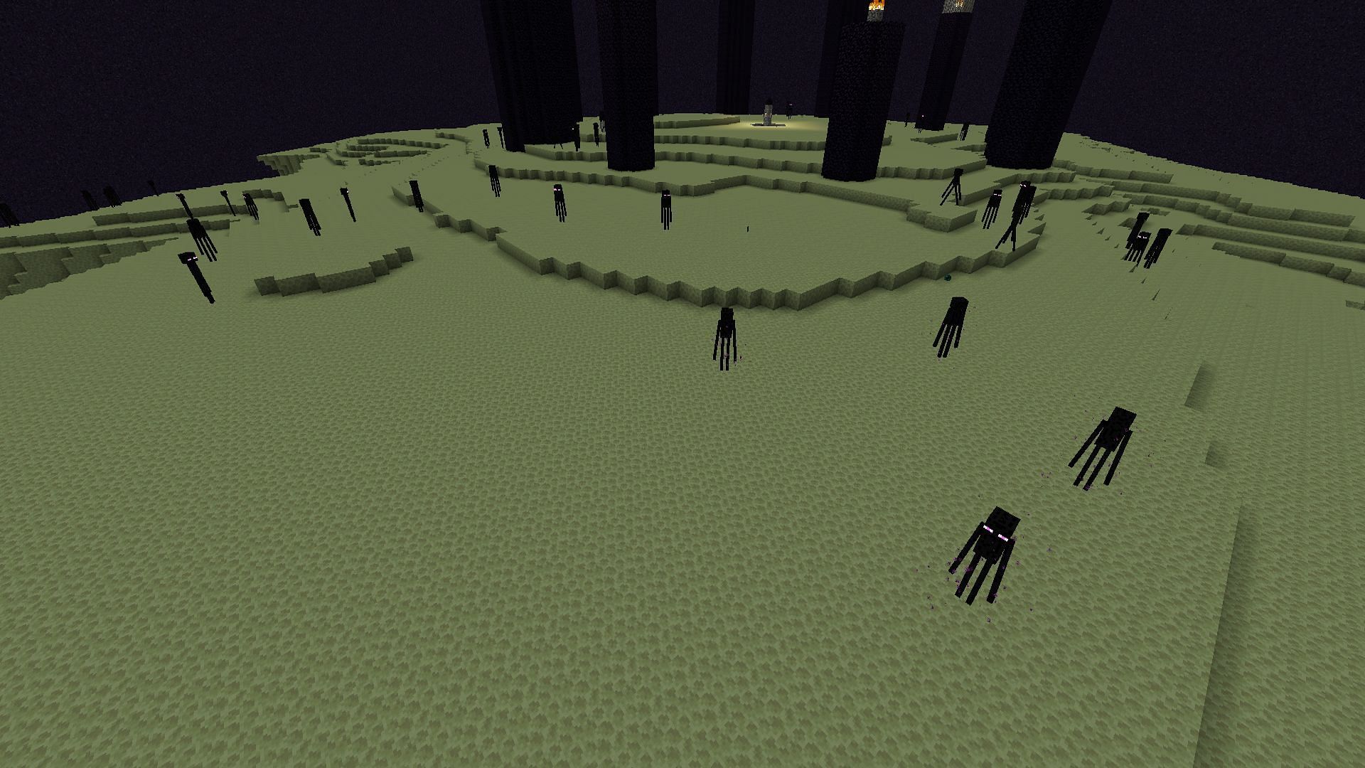 Endermen are essentially the dimension&#039;s only mob (Image via Mojang)