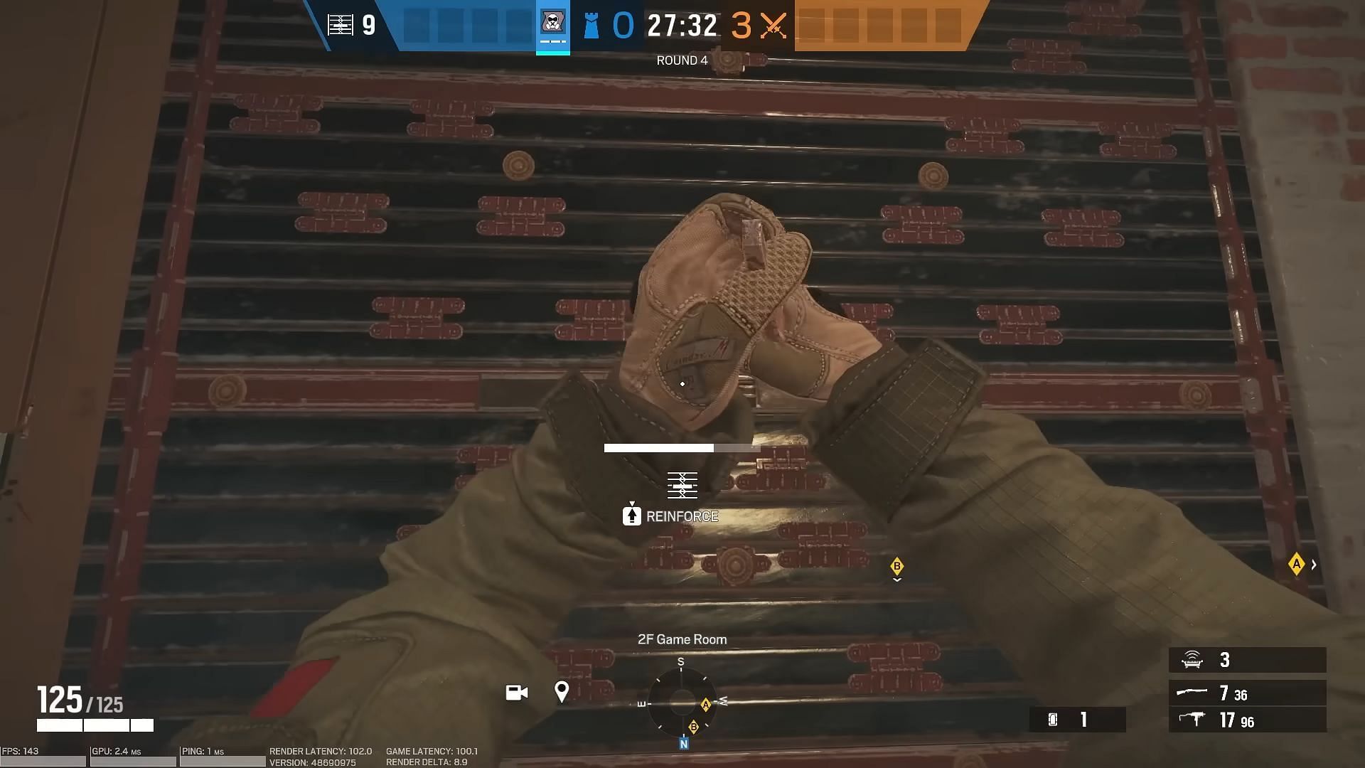 Reinforcing and barricading is one of the fastest ways to level up in Rainbow Six Siege (Image via Ubisoft || G&#039;s Gaming Experience on YouTube)