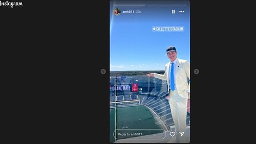 Drake Maye visited Gillette Stadium on Friday.