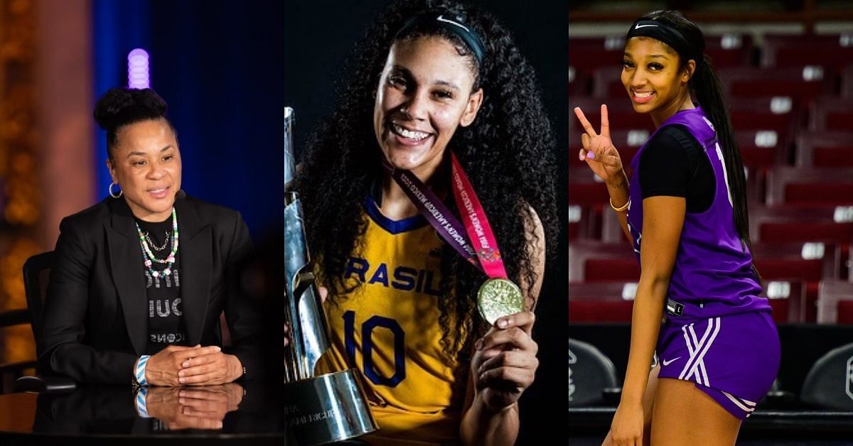 Dawn Staley, Kamilla Cardoso, Angel Reese