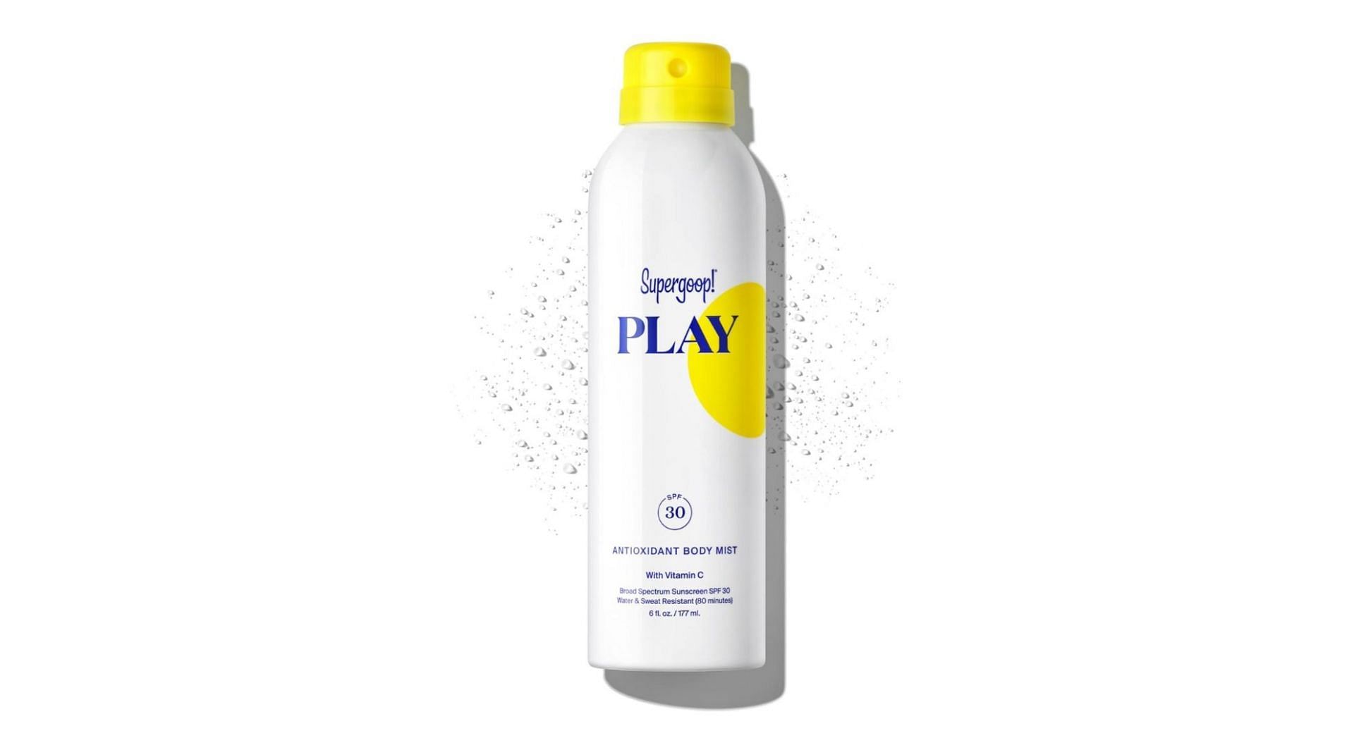 Supergoop! PLAY SPF 30 Antioxidant Body Mist by Maria Sharapova (Image via Amazon)