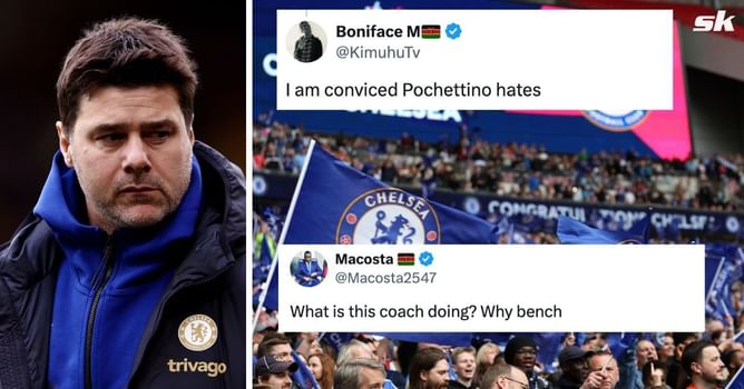“What is this coach doing?”, “Poch out” - Chelsea fans unhappy as Pochettino refuses to name 20-year-old in starting line-up vs Everton