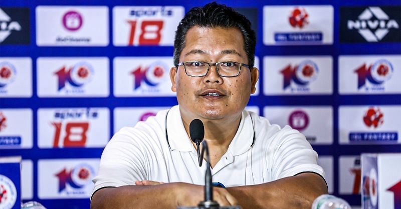 Hyderabad FC head coach Thangboi Singto addressed the media after the game on Friday. [ISL]