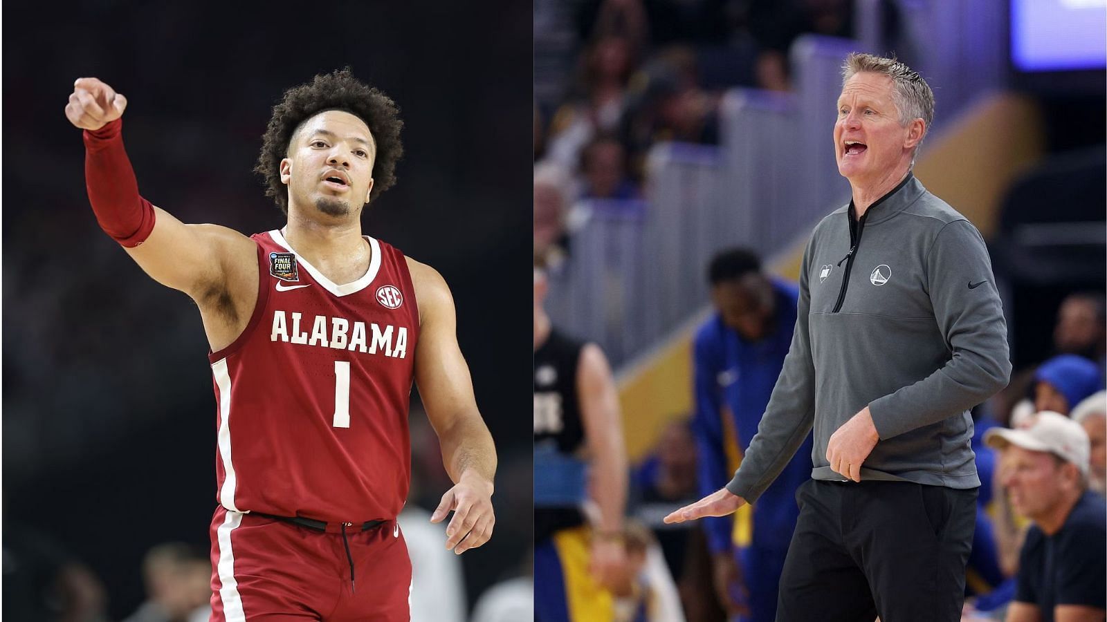 Alabama guard Mark Sears could join forces in the NBA with the Warriors and coach Steve Kerr.