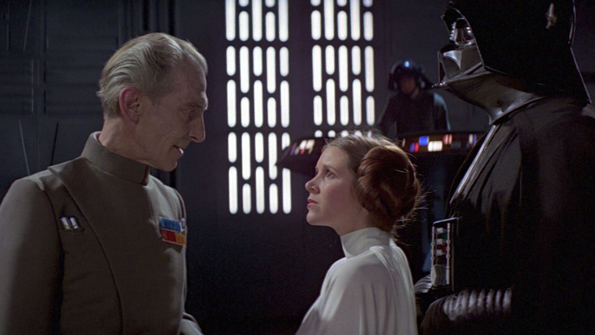 Princess Leia and Tarkin (Image via starwars.com)