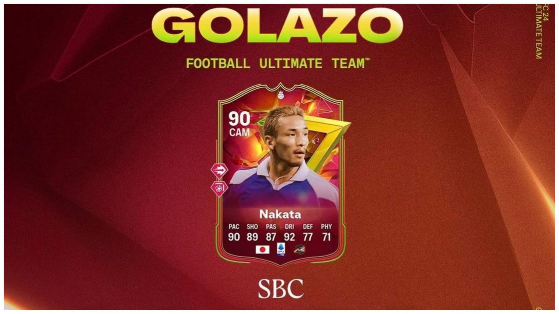 The Nakata SBC is now live (Image via EA Sports)