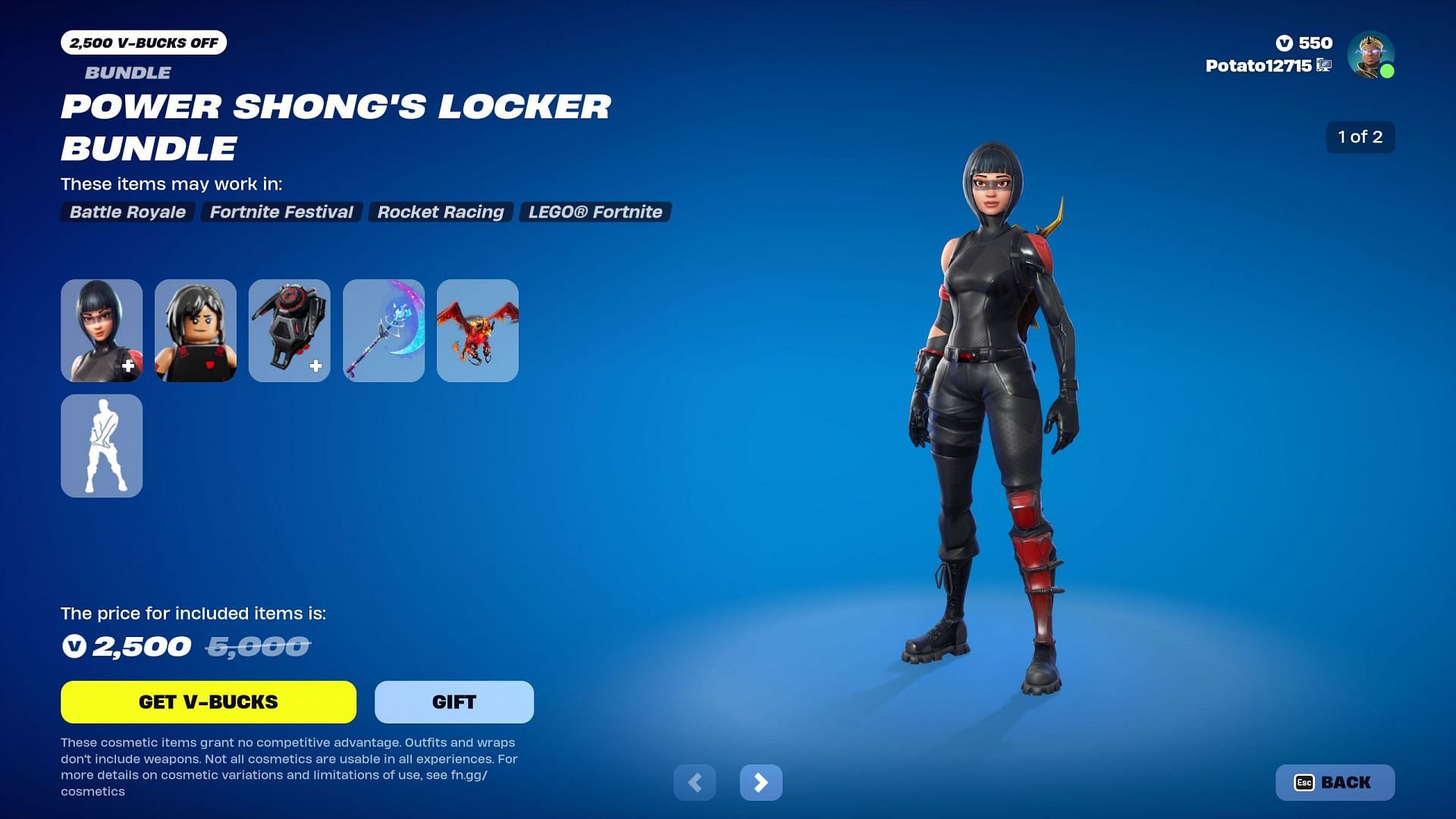 Power Shong&#039;s Locker Bundle is currently listed in the Item Shop (Image via Epic Games)