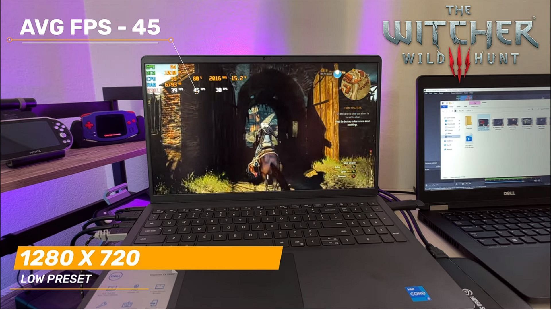 The Witcher 3 runs well on Dell Inspiron laptops (Image via YouTube/@Jo The Techie)