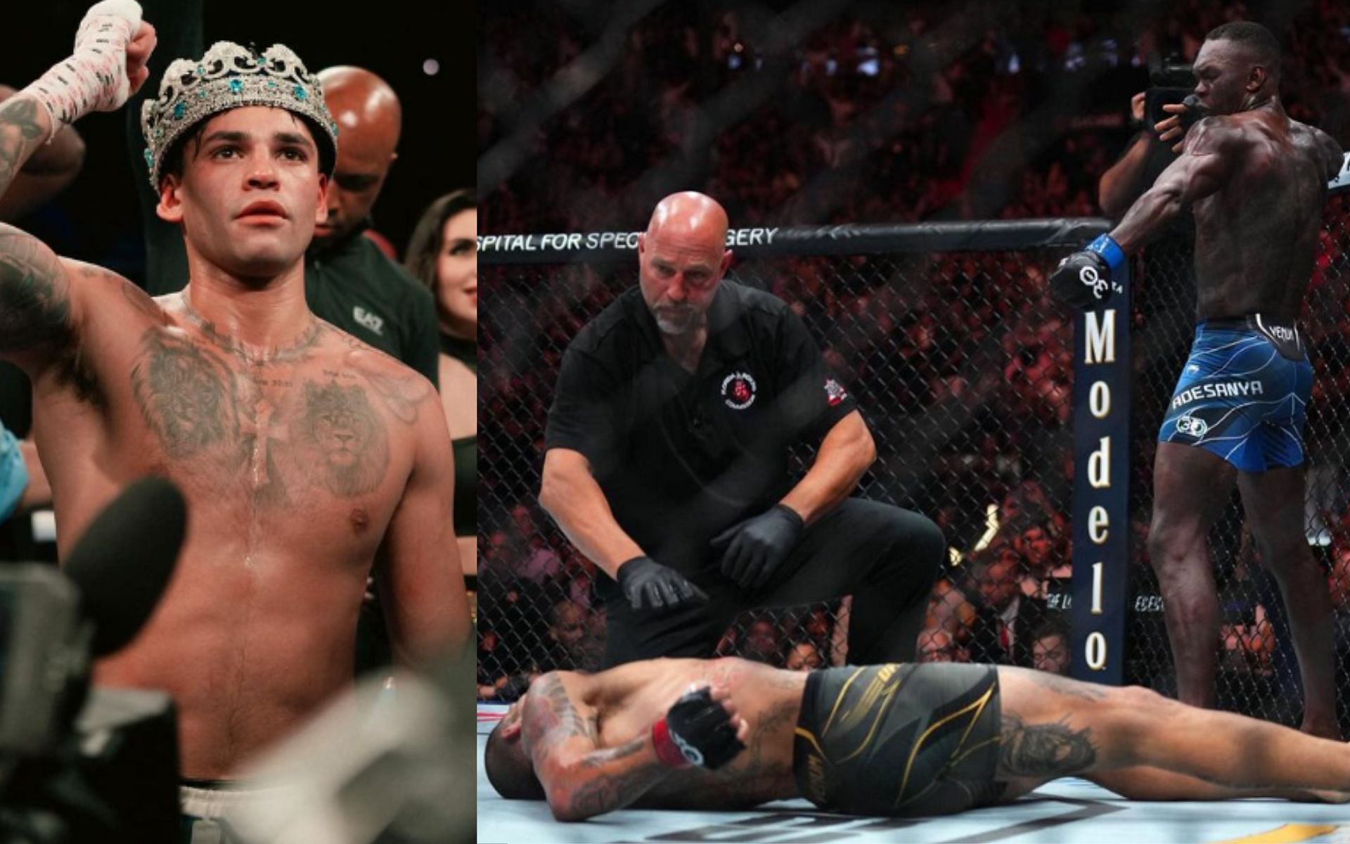 When Ryan Garcia (left) shares his thoughts on Israel Adesanya