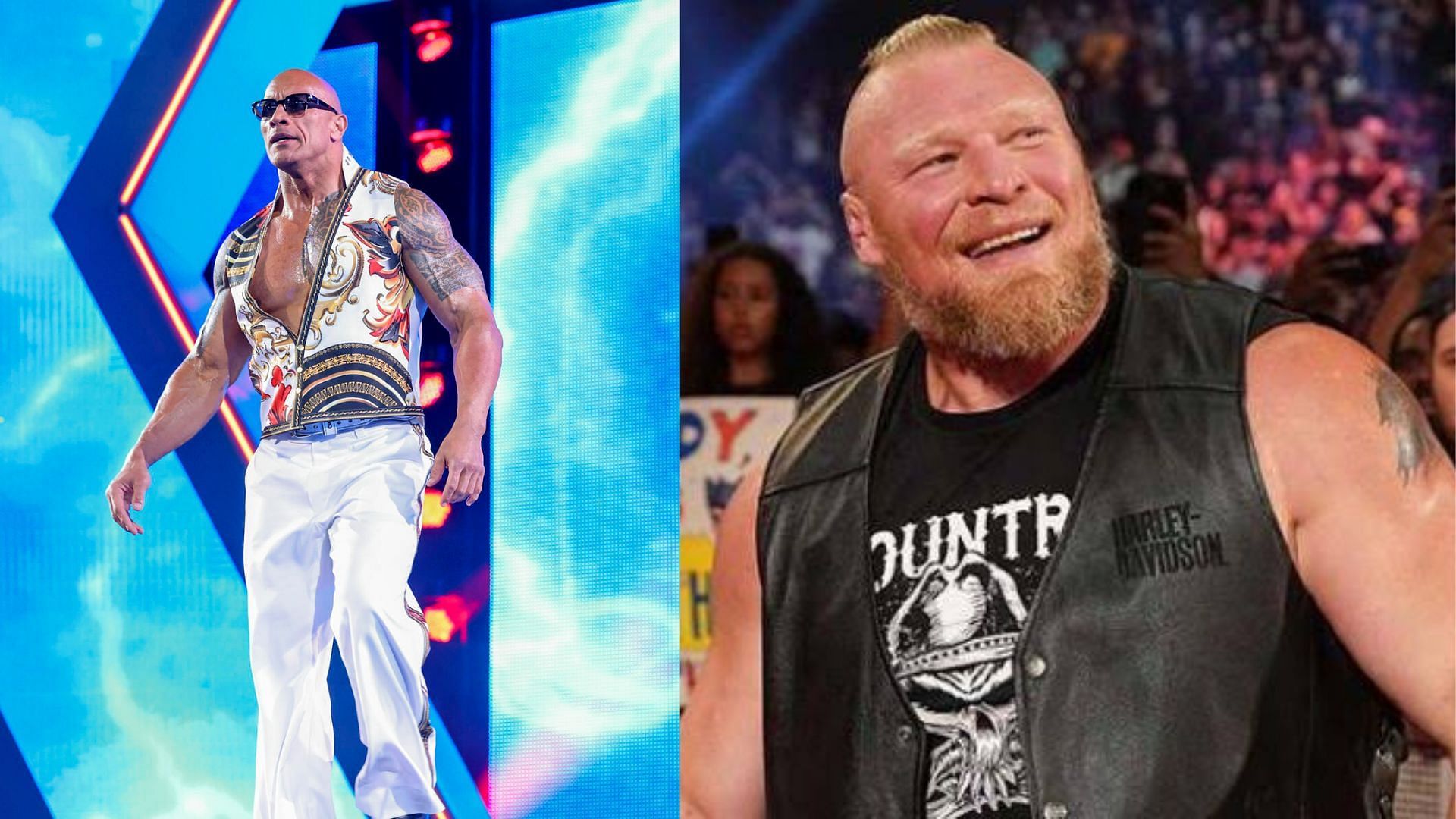 WWE सुपरस्टार द रॉक और ब्रॉक लैसनर 