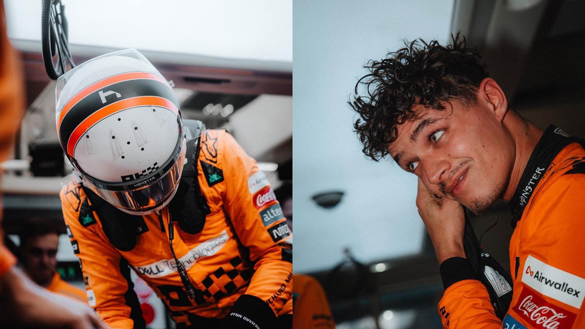 Lando Norris with curly hair (Image via @landonorris/ Instagram)