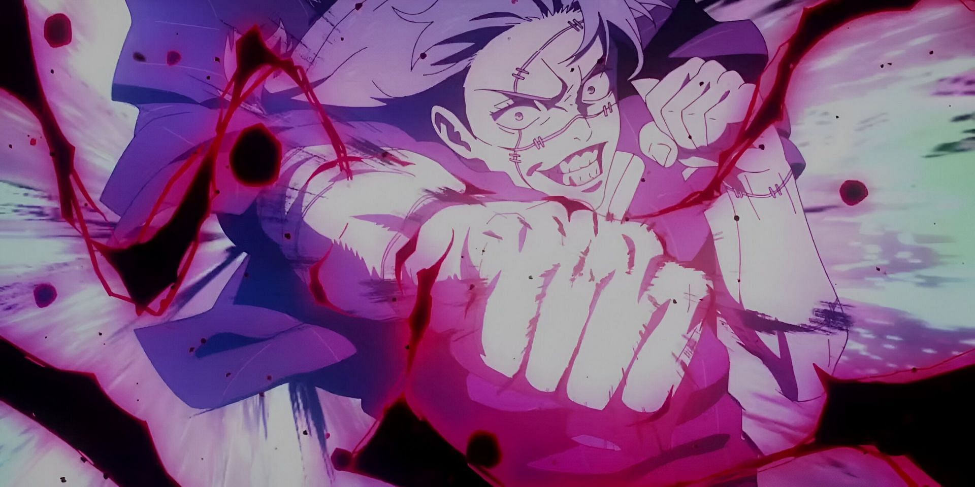 Mahito using the Black Flash in the anime (Image via MAPPA)