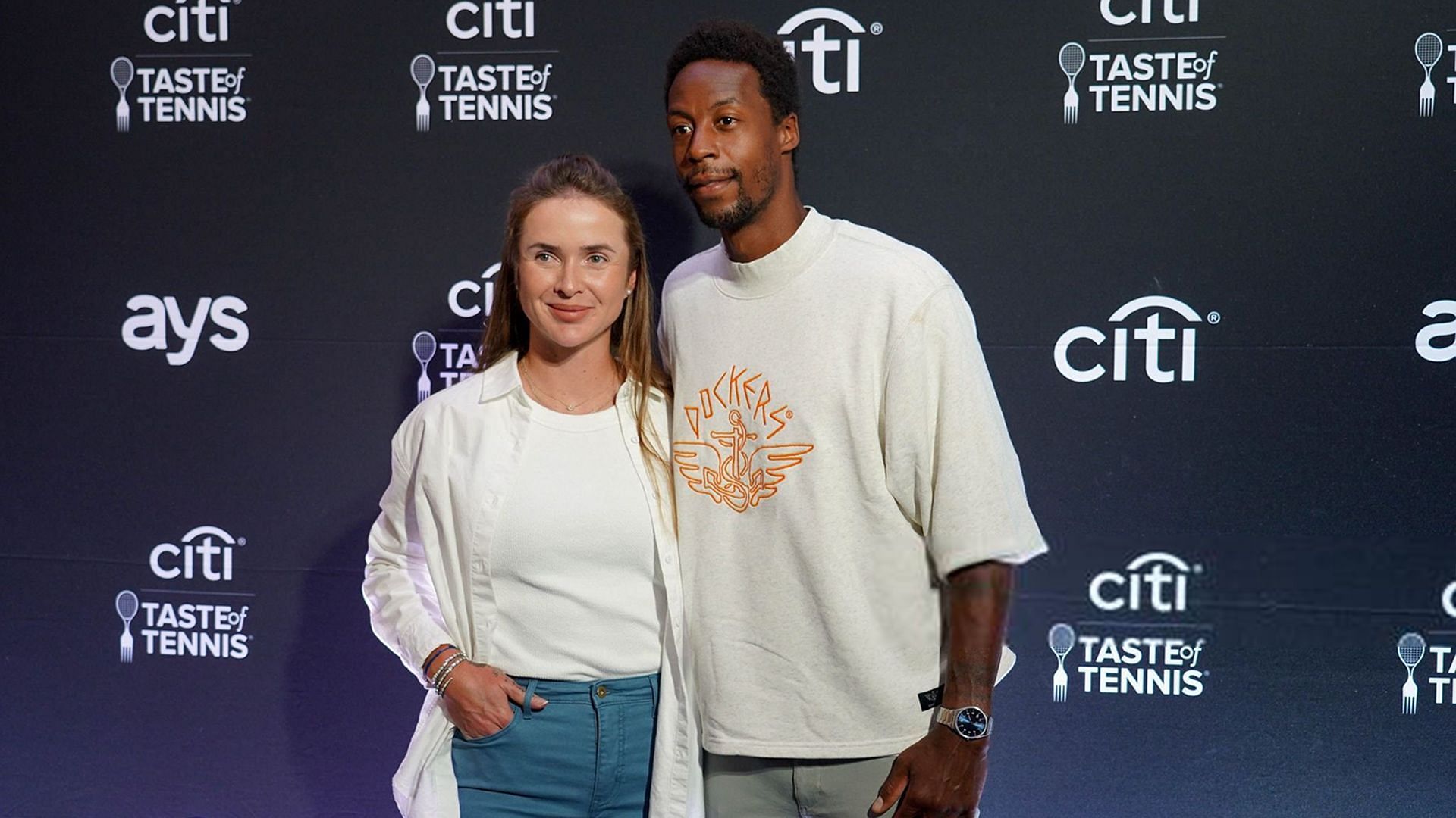 Elina Svitolina and Gael Monfils featured in a promotional campaign for renowned casual wear brand Dockers