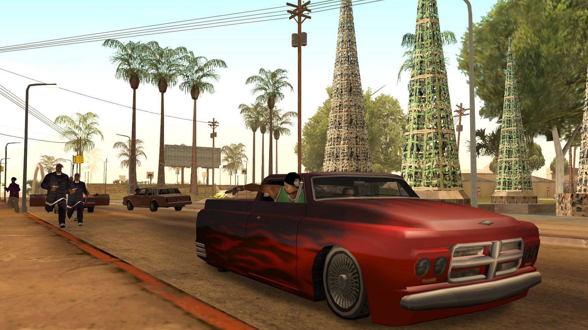 Improve cars&rsquo; handling in Grand Theft Auto San Andreas using the Realistic Handling Mod (Image via Rockstar Games)