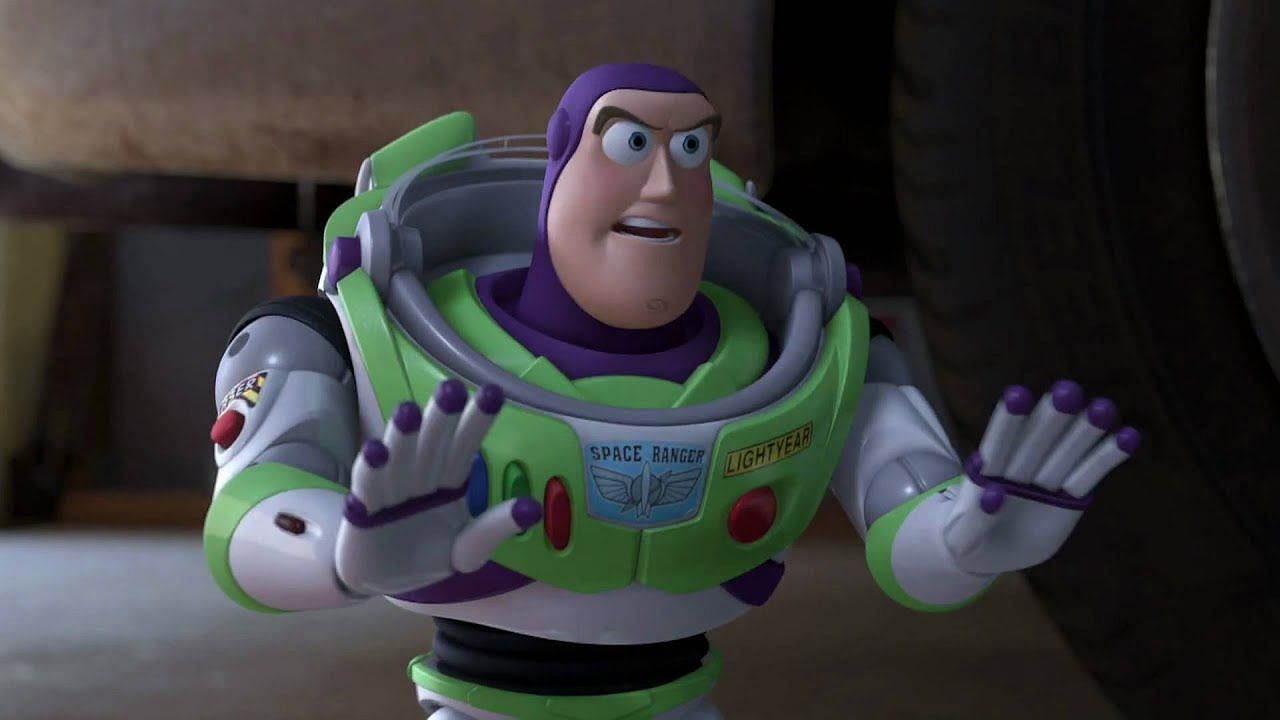 The CGI of a space toy in the first film Toy Story gradually evolved in the sequels (Image via Pixar Animation Studios)