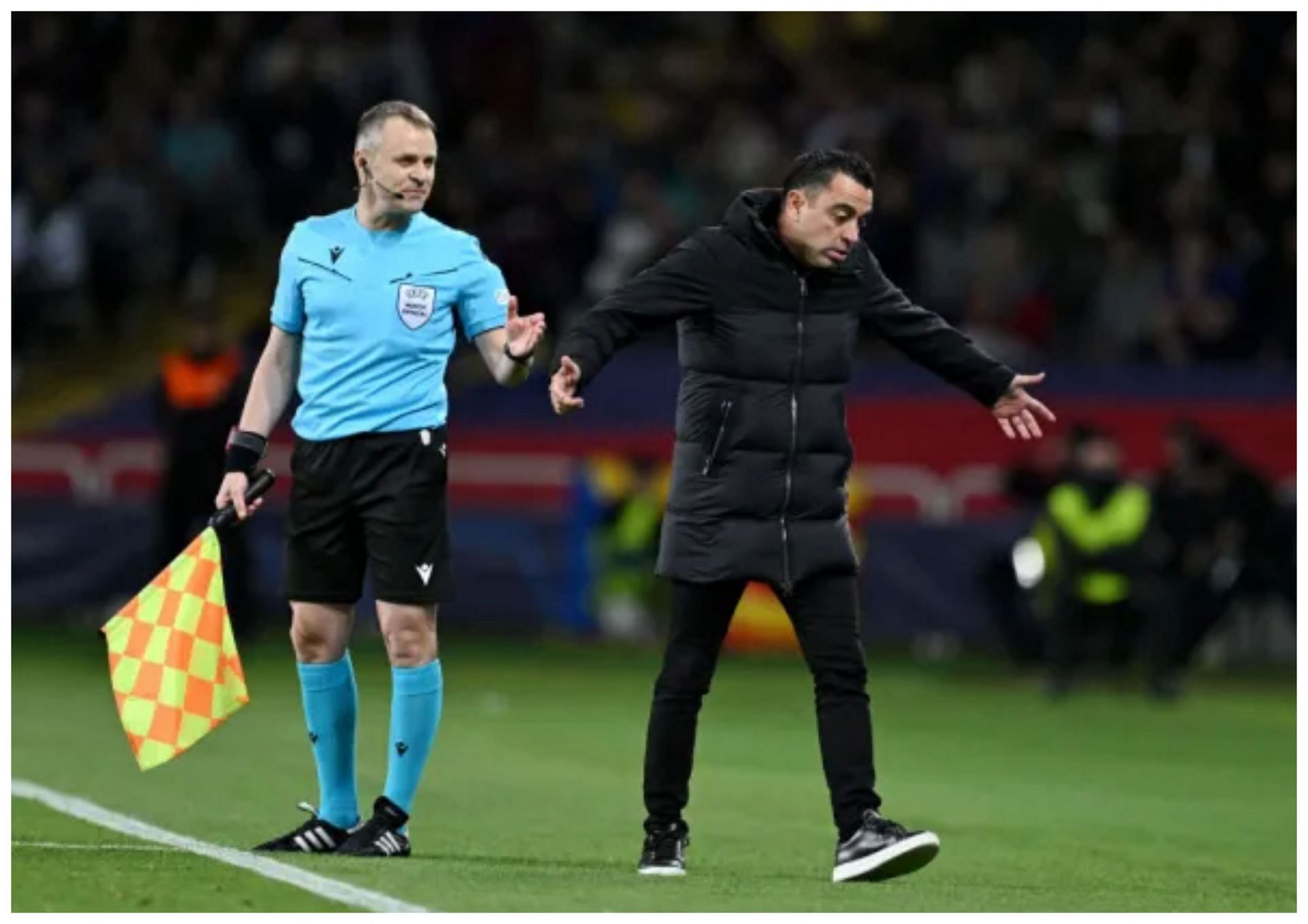 Barcelona coach Xavi during the match against PSG (Photo by David Ramos/Getty Images)
