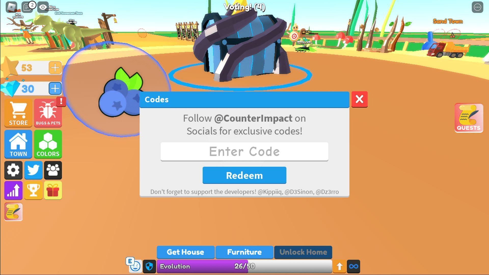 Redeem codes in Little World easily (Image via Roblox)