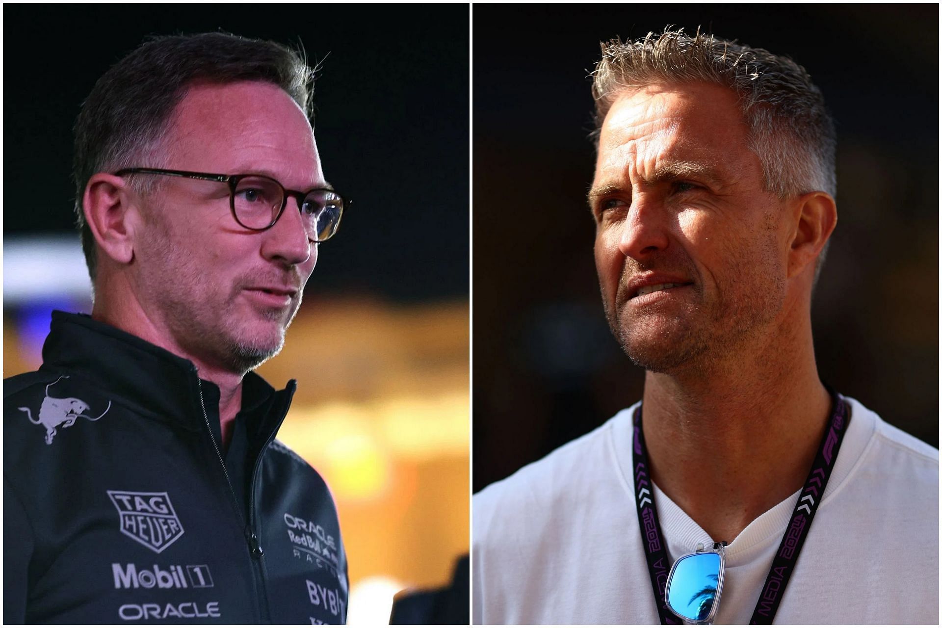Christian Horner (L) and Ralf Schumacher (R) (Collage via Sportskeeda)