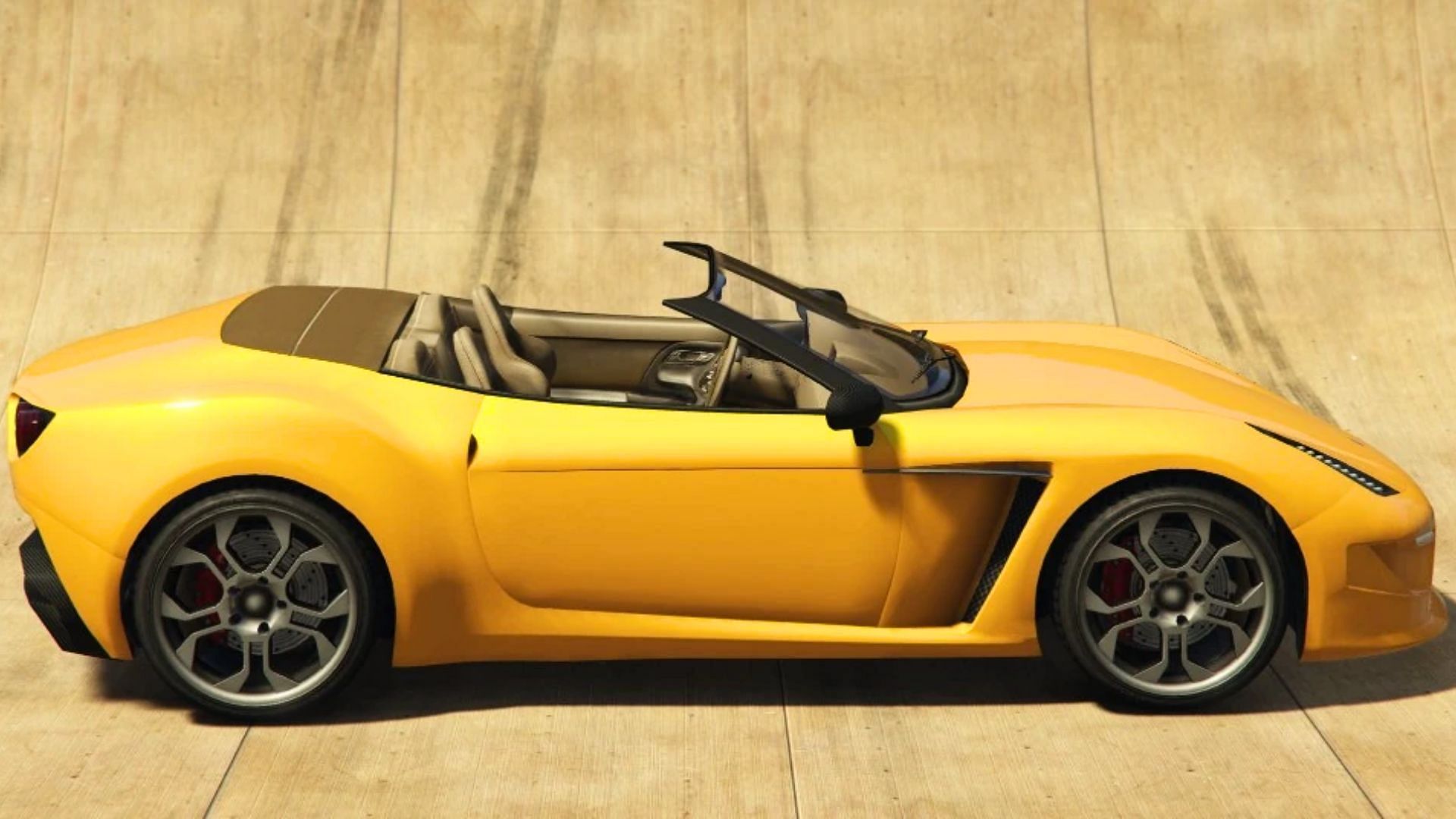 The Grotti Carbonizzare with its roof folded (Image via GTA Wiki)