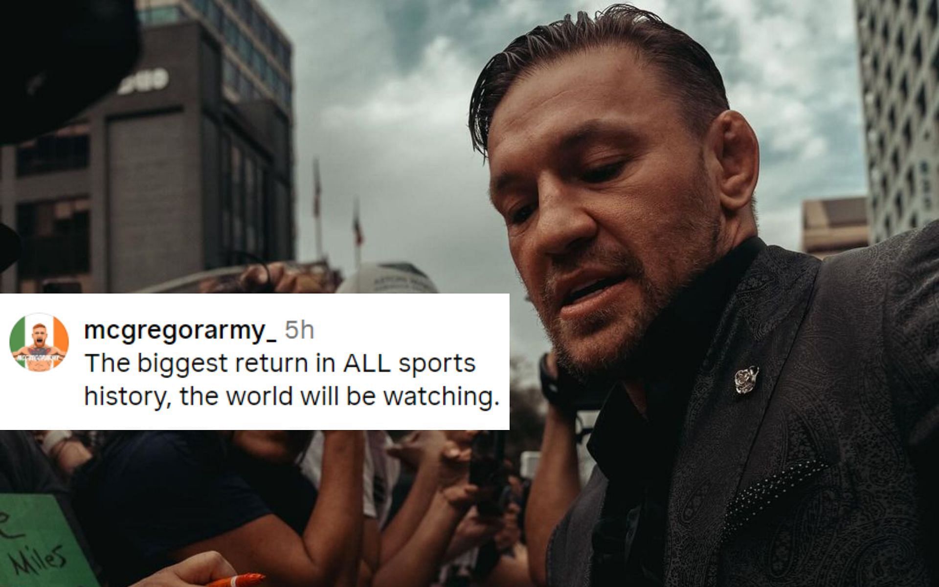 Conor McGregor is heralded as one of the biggest combat sports draws ever [Image courtesy: @thenotoriousmma on Instagram]