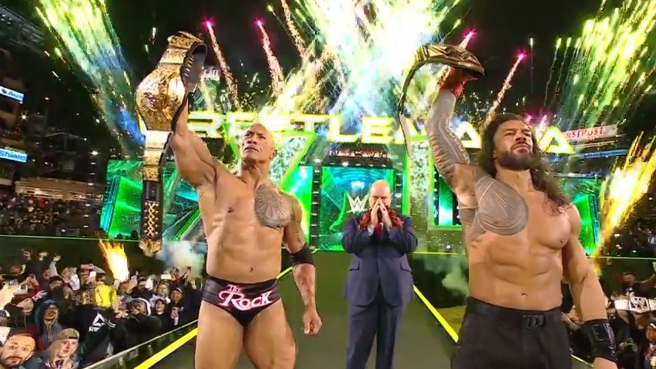 The Rock and Roman Reigns smashed Cody Rhodes at Seth Rollins