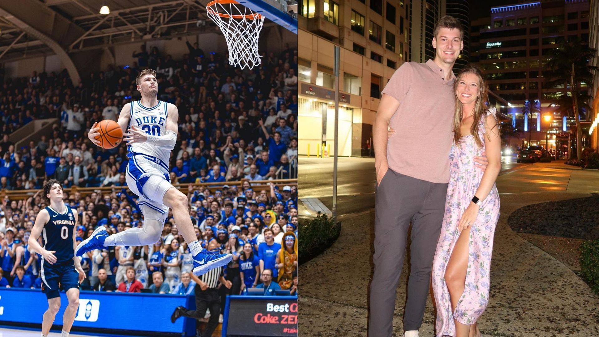 Duke star Kyle Filipowski and his GF, Caitlin Hutchinson 