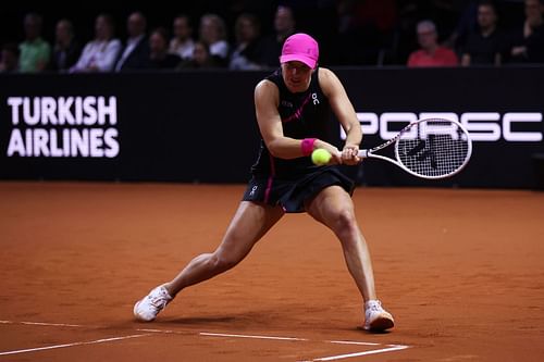 Iga Swiatek at the 2024 Porsche Tennis Grand Prix.