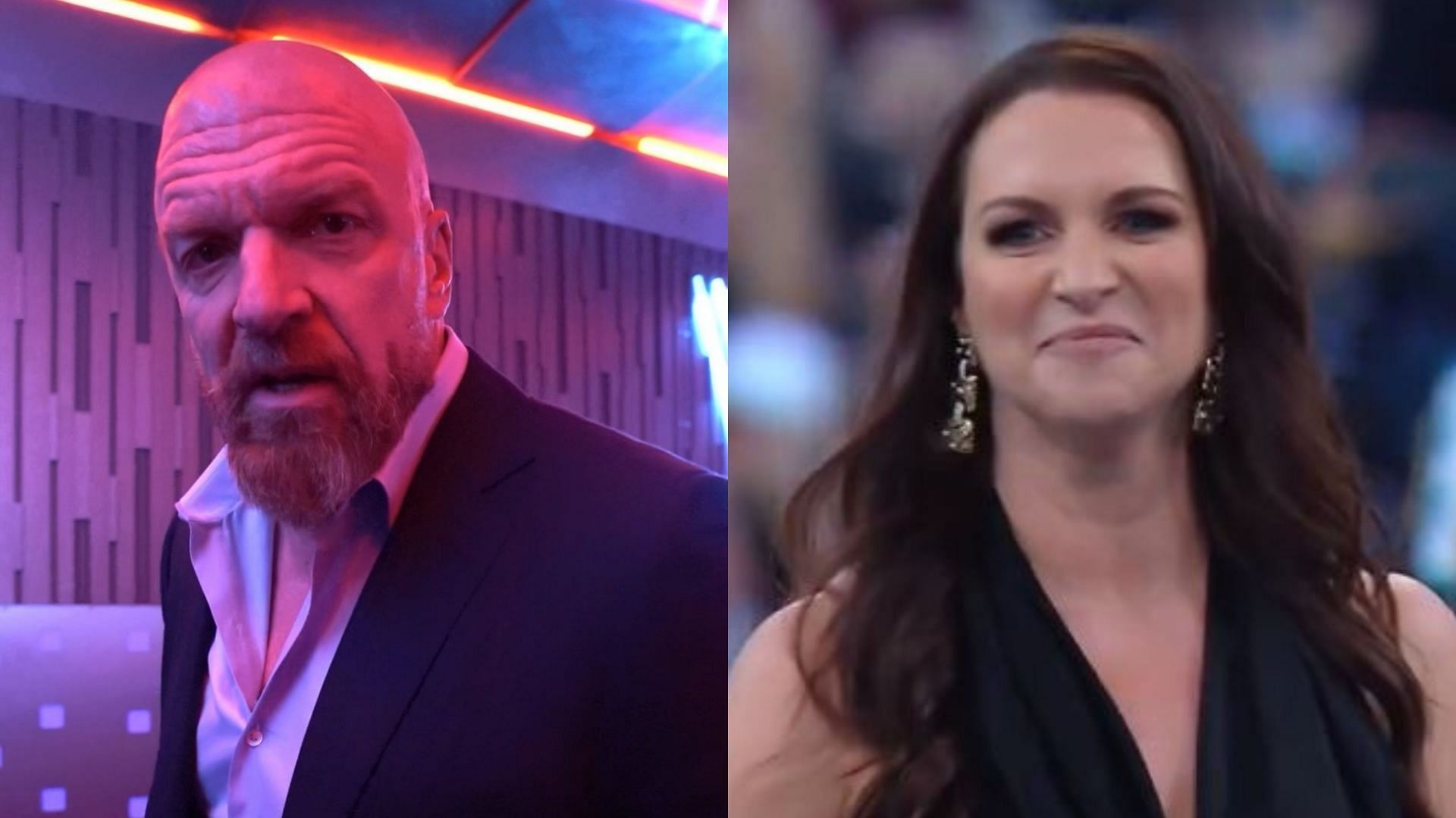 WWE Chief Content Officer Triple H (left) and Stephanie McMahon (right)