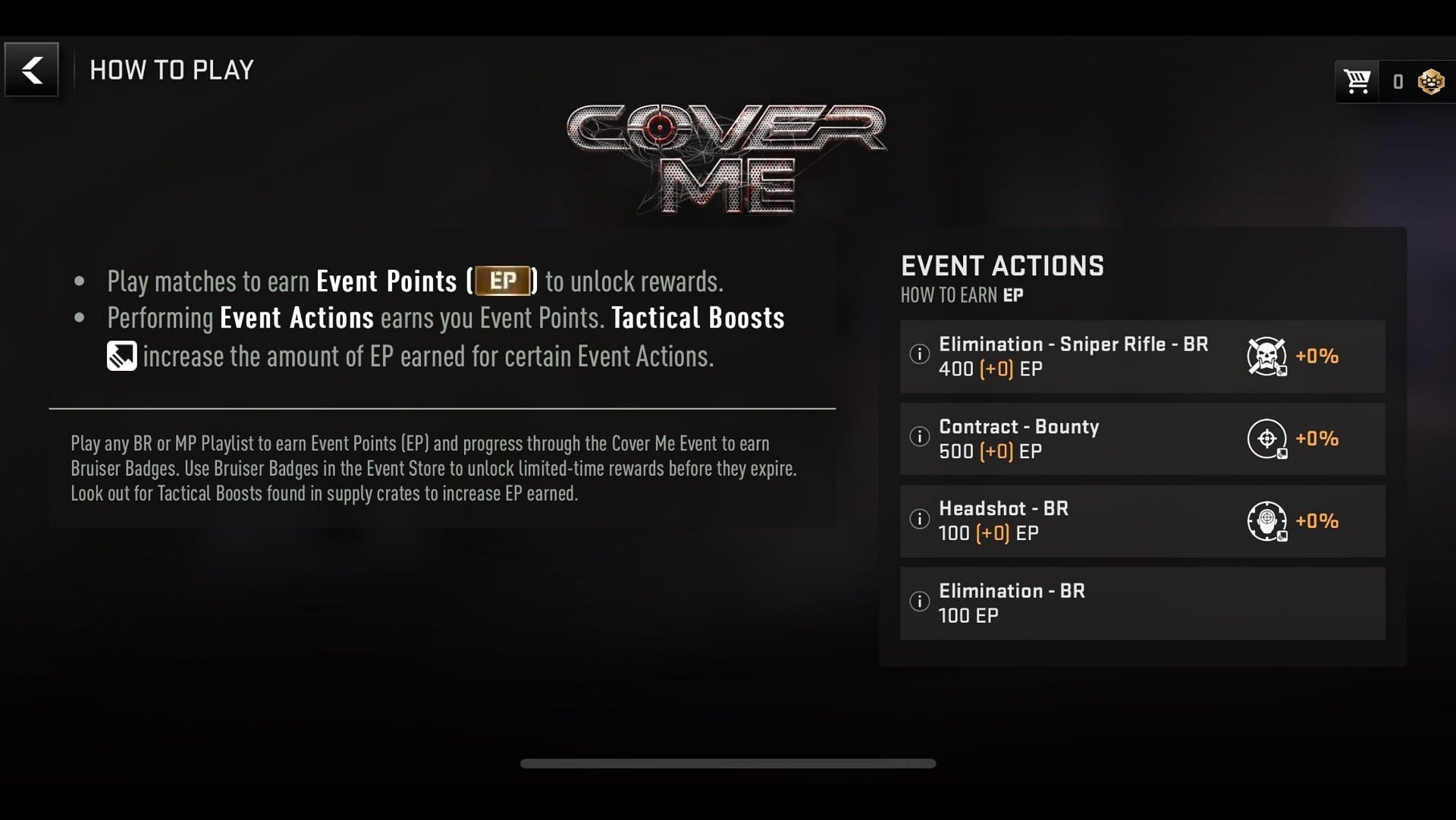 How to earn Event Points (Image via Activision)