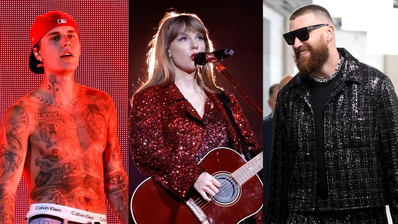 Travis Kelce reacts to girlfriend Taylor Swift getting pranked during Justin Beiber