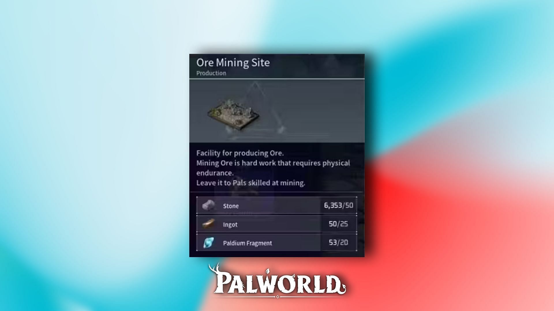 Ore Mining Site (Image via Pocketpair, Inc)