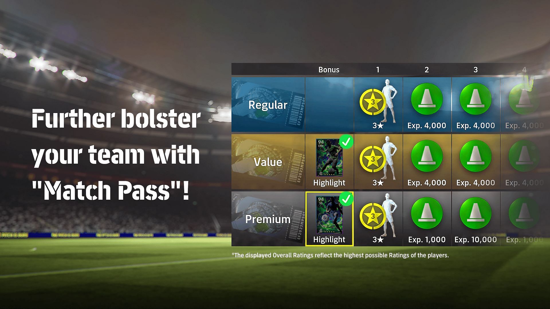 Bolster your winning chances with the Match Pass (Image via Konami)