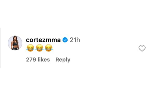 Tracy Cortez's reaction to Joe Rogan and Alex Pereira [via @espnmma on Instagram]