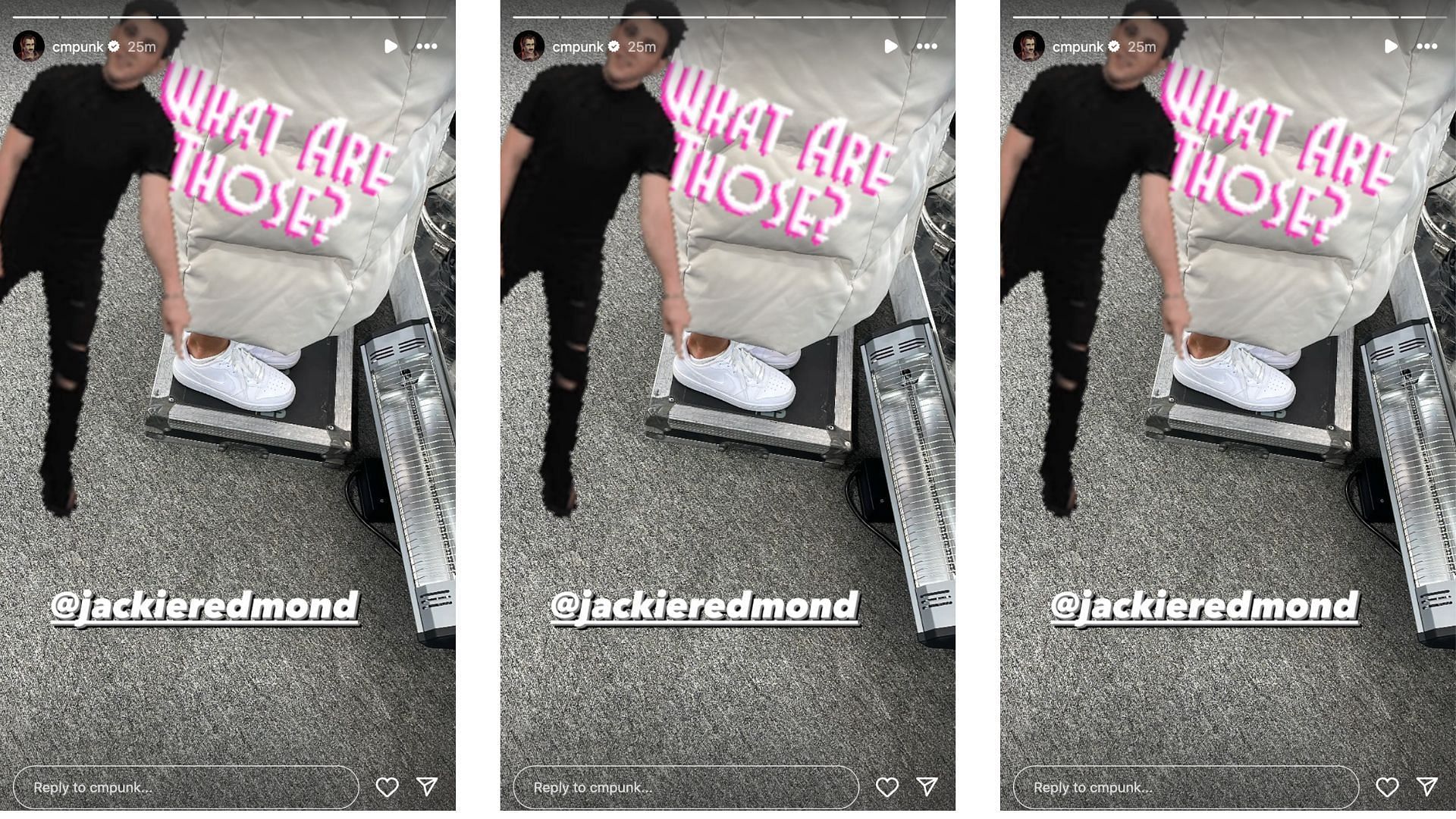 Punk pokes fun at Jackie Redmond on Instagram.
