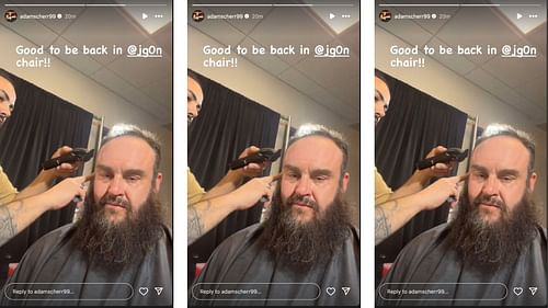 Strowman shares an update on his Instagram story.