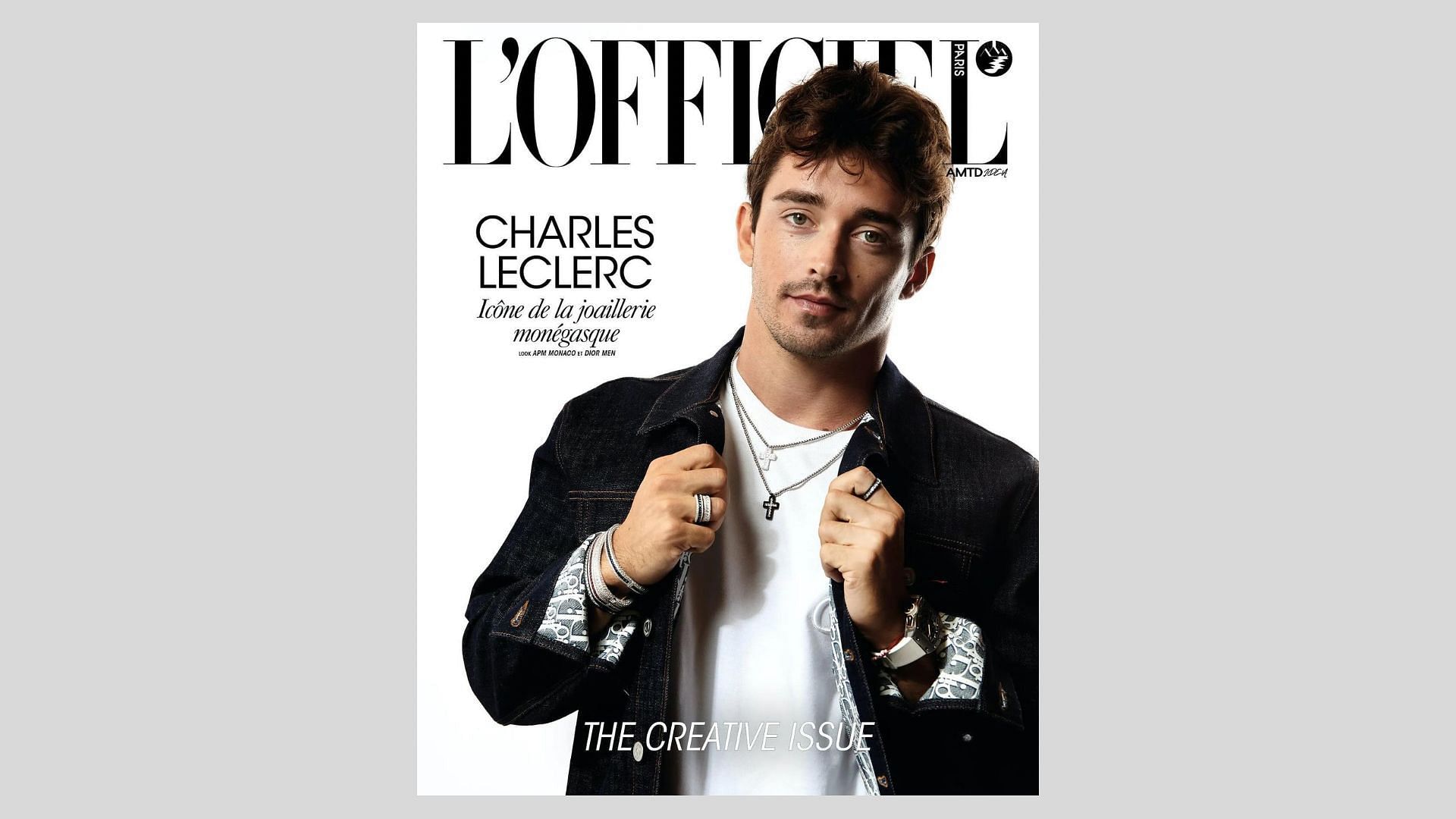 Charles Leclerc for L&rsquo;Officiel Paris (Image via @lofficielparis/ Instagram)
