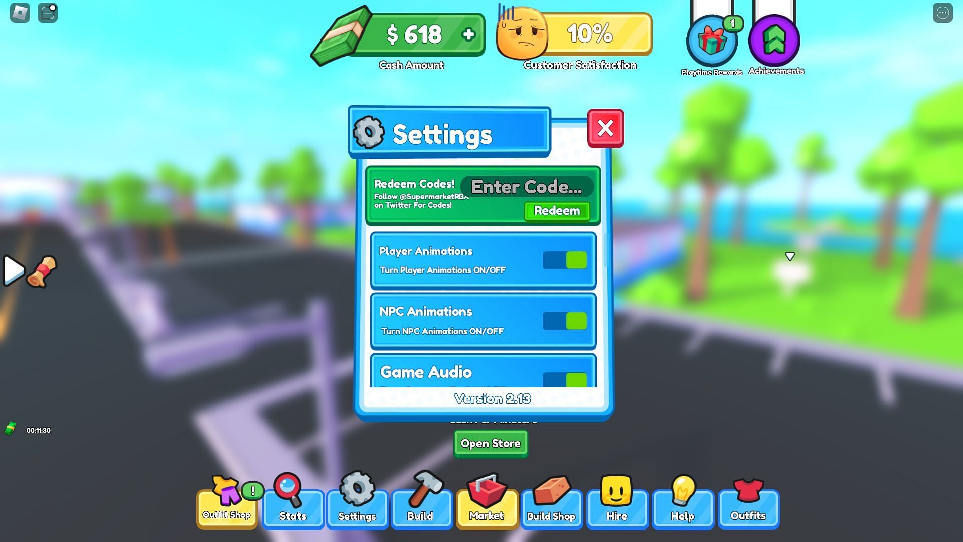 Active codes for Supermarket Simulator (Image via Roblox)