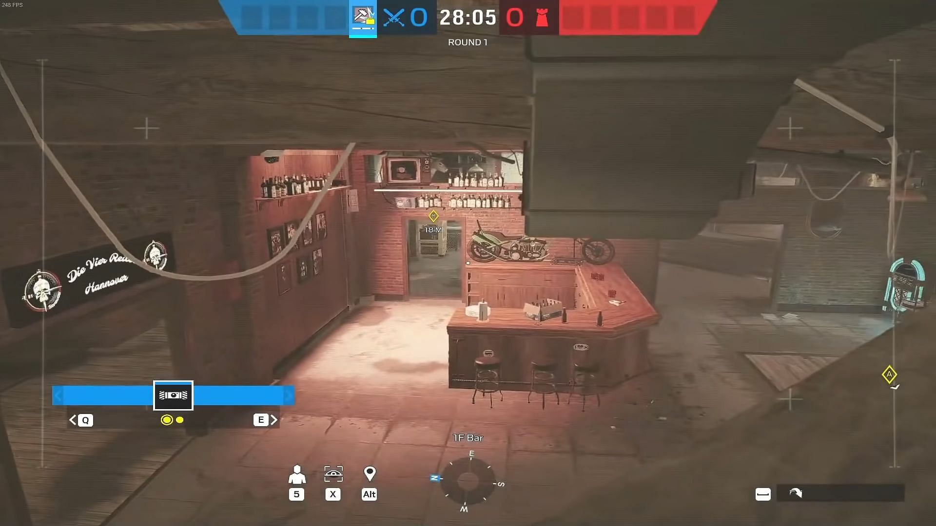 What the drone sees in Club House (Image via Ubisoft || Astralis R6 on YouTube)