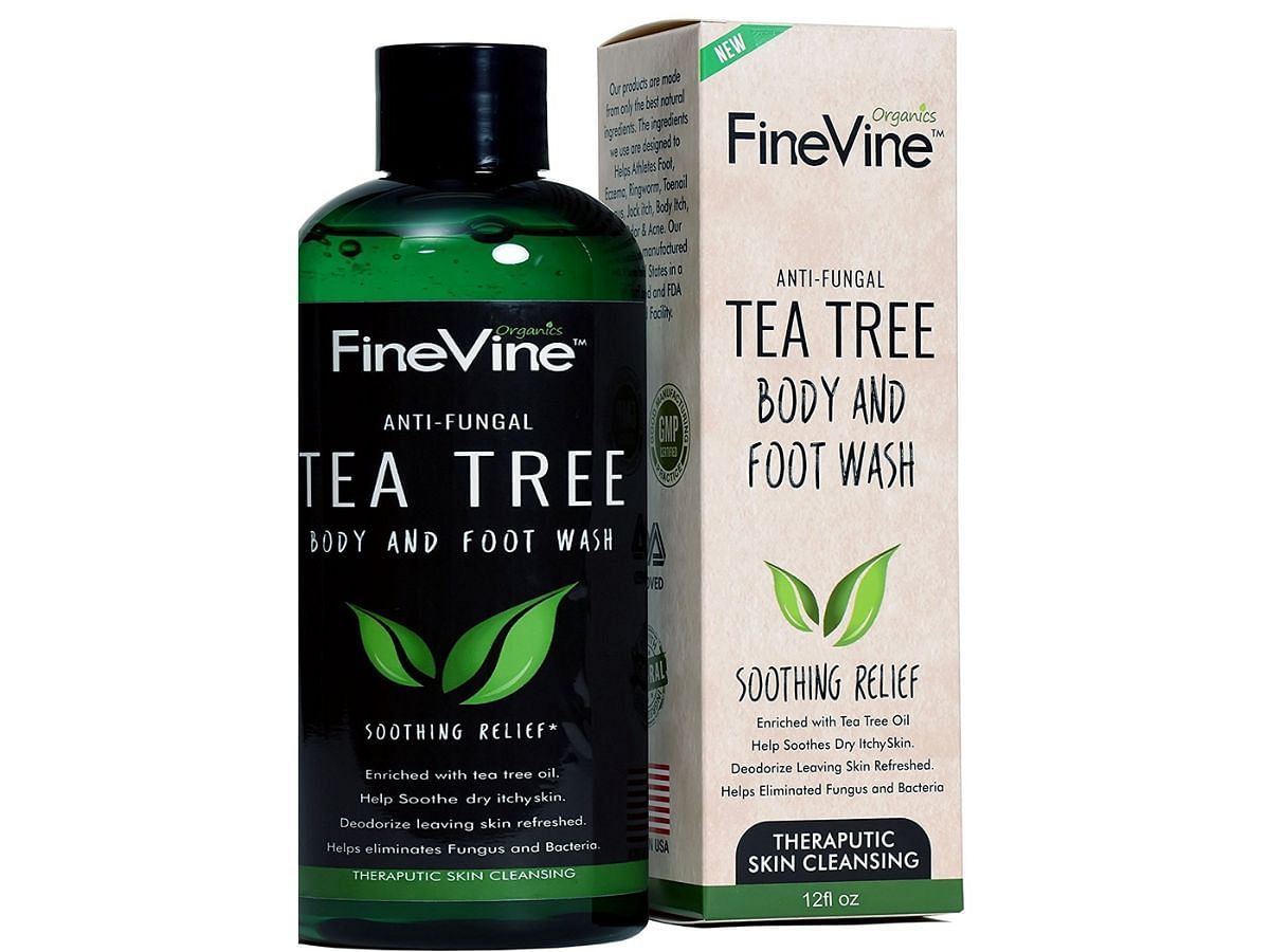 FineVine Organics Tea Tree Oil Body Wash to smell fresh after workout (Image via Amazon)