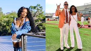 Loreal Sarkisian’s outfit: Steve Sarkisian’s wife dazzles in blue skirt and white top for Texas’ spring game ft. $3,295 worth Dolce & Gabbana bag