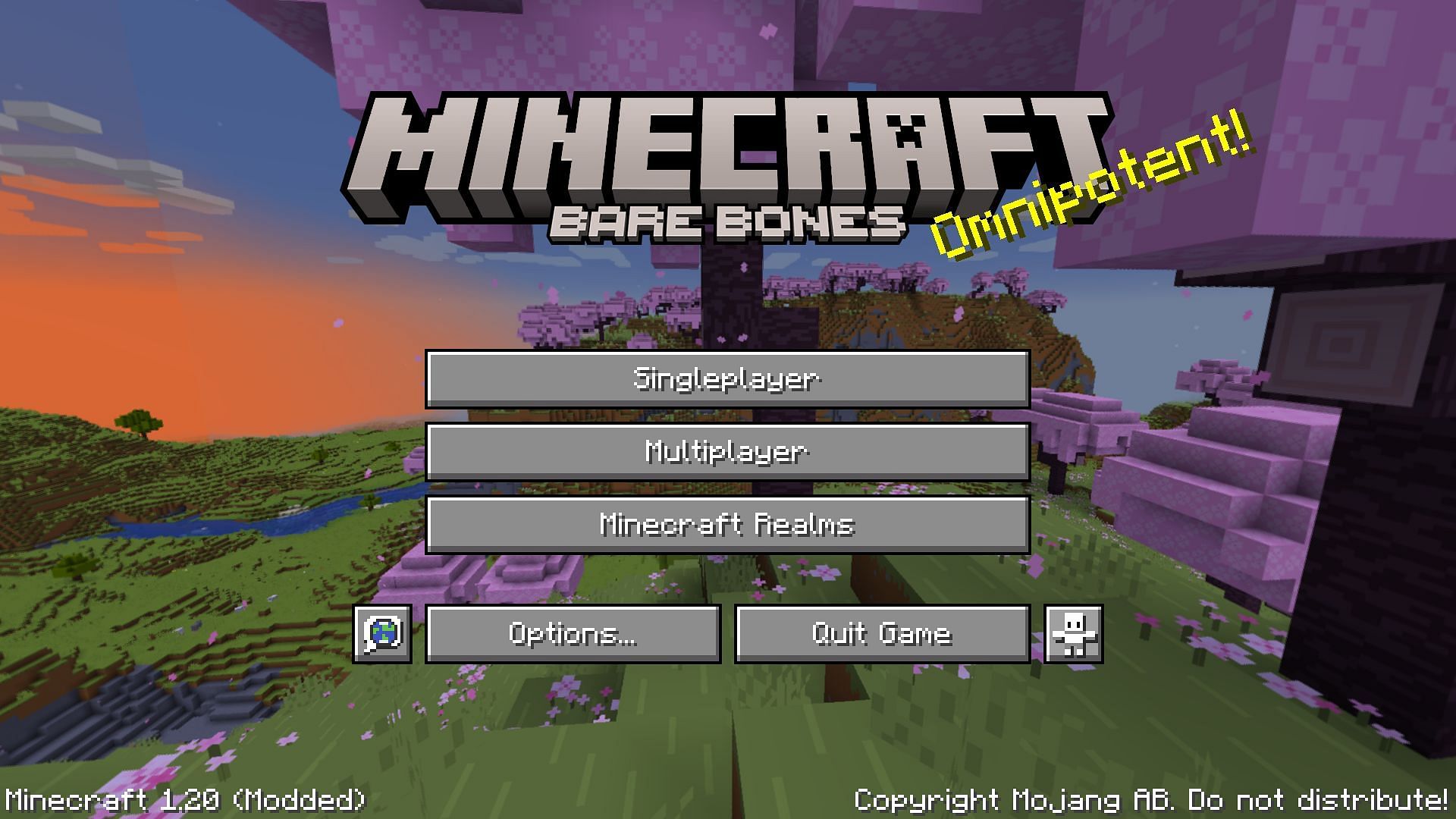 The Bare Bones resource pack (Image via Mojang)